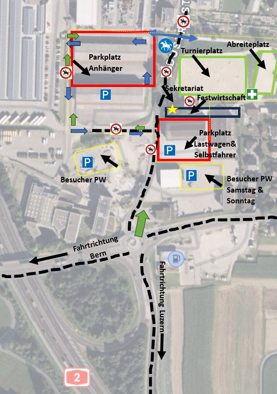 Situationsplan Turniergelände